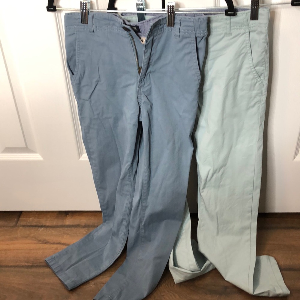 Osh Kosh B’Gosh Boy’s Blue and Light Green Pants 2 pairs of pants, both size 10